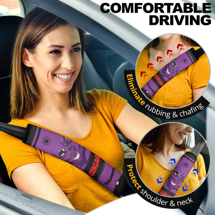 Gengar Seat Belt cover - Custom Pokemon Gift Car Accessories - EzCustomcar - 3
