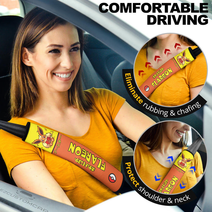 Flareon Seat Belt cover - Custom Pokemon Gift Car Accessories - EzCustomcar - 3