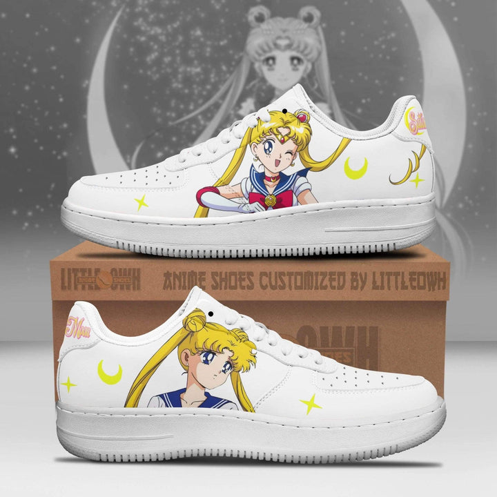 Usagi Tsukino Sailor Moon Shoes Custom Anime AF Sneakers - EZCustomcar - 1
