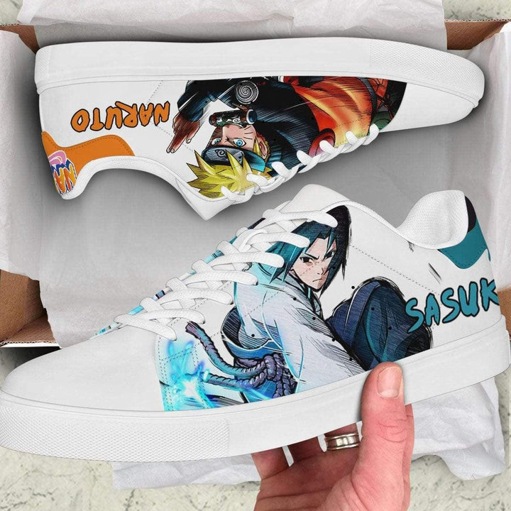 Sasuke And Nrt Shoes Custom Anime Skate Sneakers - LittleOwh - 2