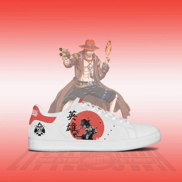 Portgas D. Ace Sneakers Custom 1Piece Anime Shoes - EZCustomcar - 3
