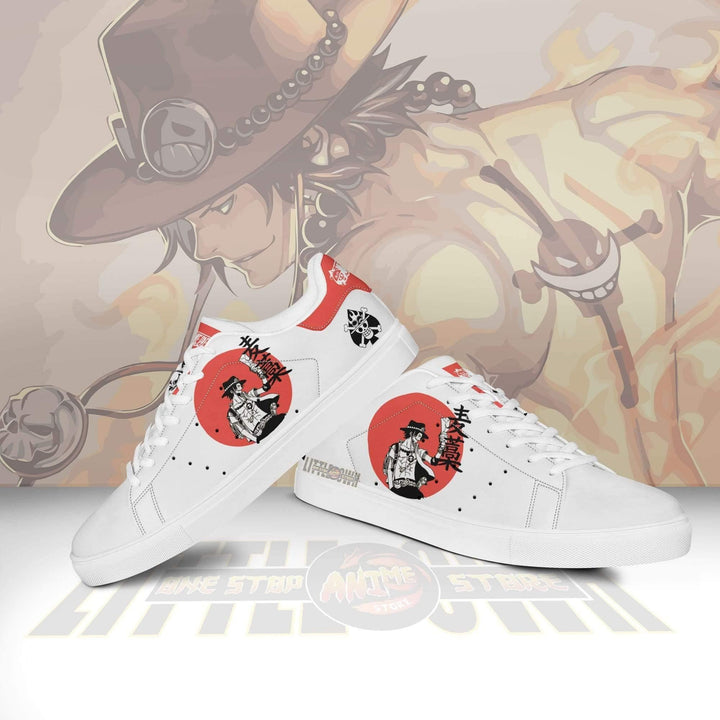 Portgas D. Ace Sneakers Custom 1Piece Anime Shoes - EZCustomcar - 4