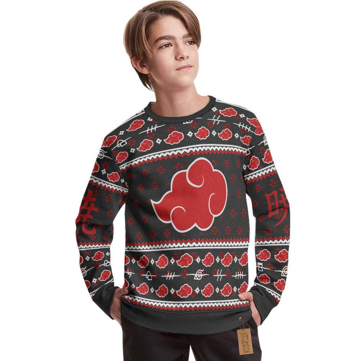 Akatsuki Cloud Naruto Christmas Sweater - EzCustomcar - 2