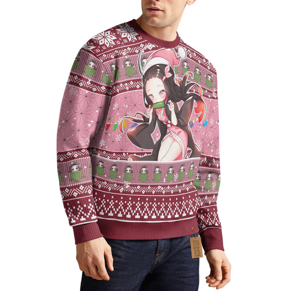 Demon Slayer Nezuko Kamado Ugly Christmas Sweater - EzCustomcar - 1