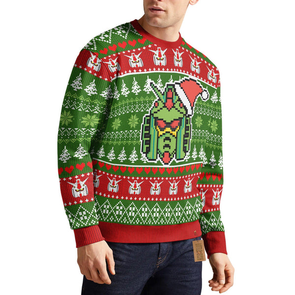 Gundam Pixel Ugly Christmas Sweater - EzCustomcar - 1