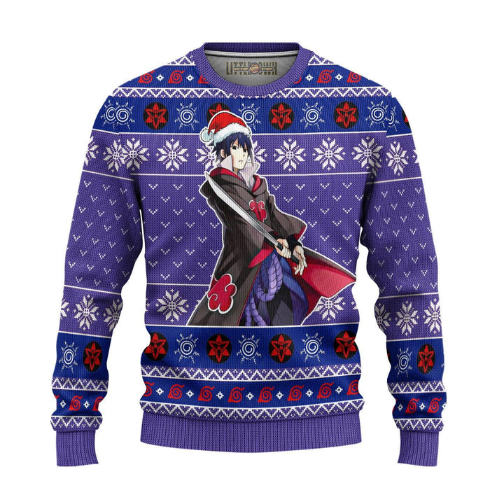 Naruto Sasuke Akatsuki Ugly Christmas Sweater - EzCustomcar - 2