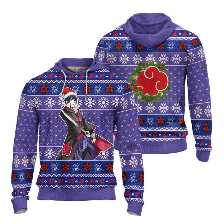 Naruto Sasuke Akatsuki Ugly Christmas Sweater - EzCustomcar - 4