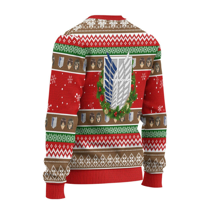 Attack On Titan Ugly Christmas Sweater Eren Yeager - EzCustomcar - 3