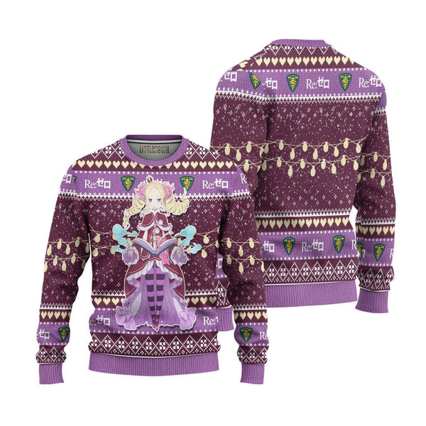 Re Zero Beatrice Ugly Christmas Sweater - EzCustomcar - 1