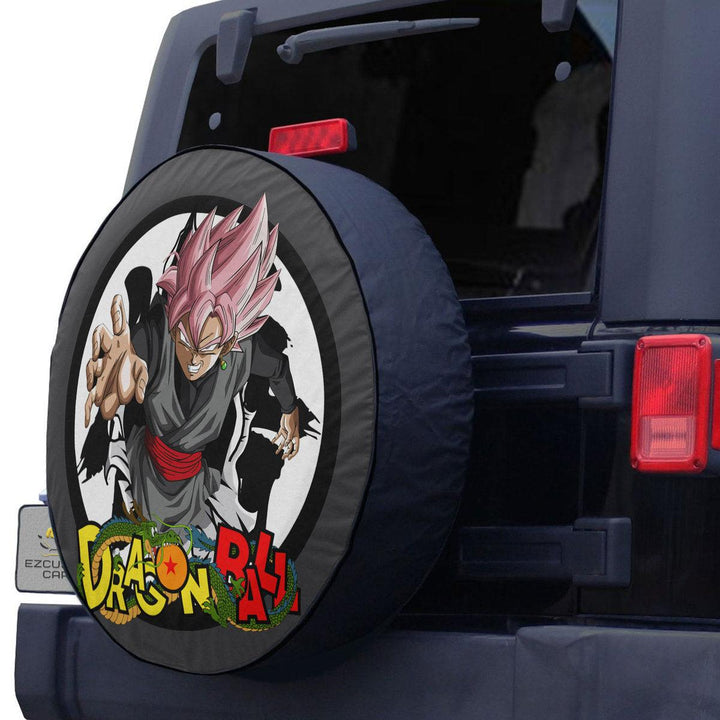 Black Goku Spare Tire Cover Custom Dragon Ball Anime Car Accessories - EzCustomcar - 2