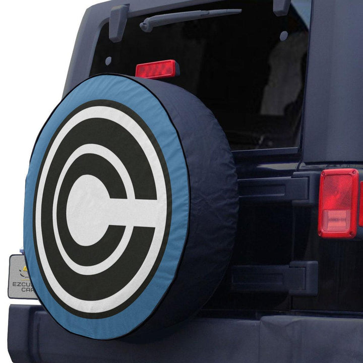 Capsule Corp Symbols Spare Tire Cover Custom Dragon Ball Anime Car Accessories - EzCustomcar - 2