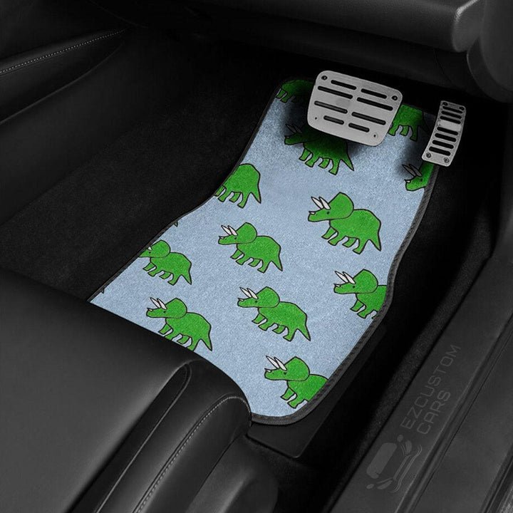Cute Triceratops Pattern Car Floor Mats Custom Dinosaur Car Accessories - EzCustomcar - 3