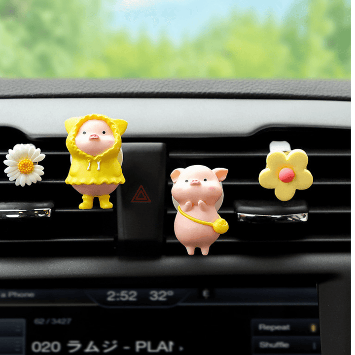 Cute Pig Car Air Freshener Vent Clip, Air Fresher For Car, Anime Car Decoration Accessories, Pokemon Action Figure Anime Gift - EzCustomcar - 3
