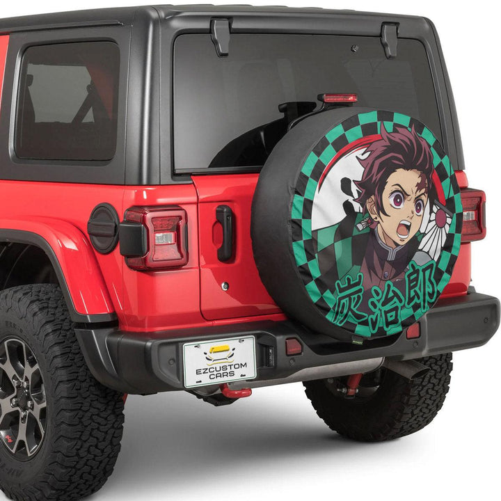 Tanjiro Kamado Spare Tire Cover Custom Demon Slayer Anime Car Accessories - EzCustomcar - 2