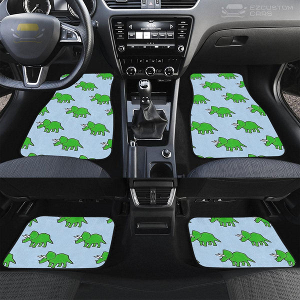 Cute Triceratops Pattern Car Floor Mats Custom Dinosaur Car Accessories - EzCustomcar - 1