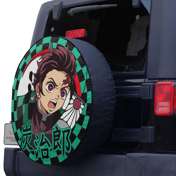 Tanjiro Kamado Spare Tire Cover Custom Demon Slayer Anime Car Accessories - EzCustomcar - 3