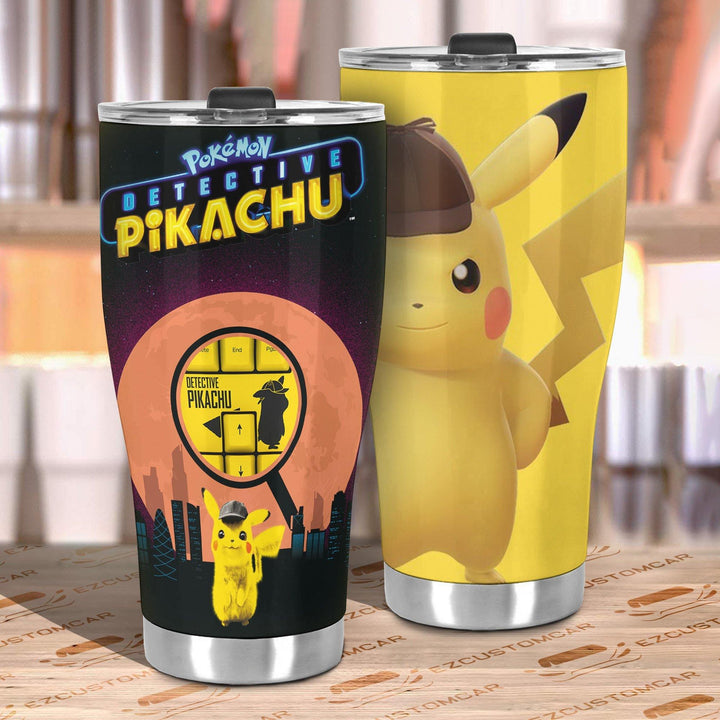 Pikachu Custom Stainless Steel Tumbler Pokemon Anime - Customforcars - 3