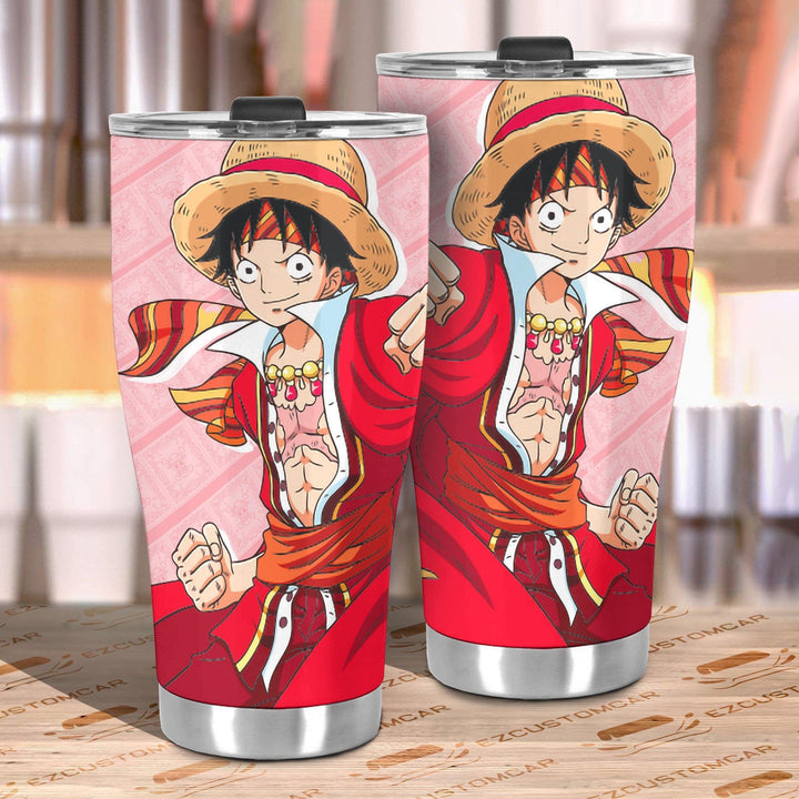 Monkey D. Luffy Stainless Steel Tumbler One Piece Anime Car Accessories - Customforcars - 3