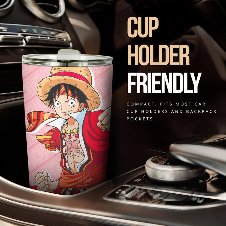 Monkey D. Luffy Stainless Steel Tumbler One Piece Anime Car Accessories-ezcustomcar-1