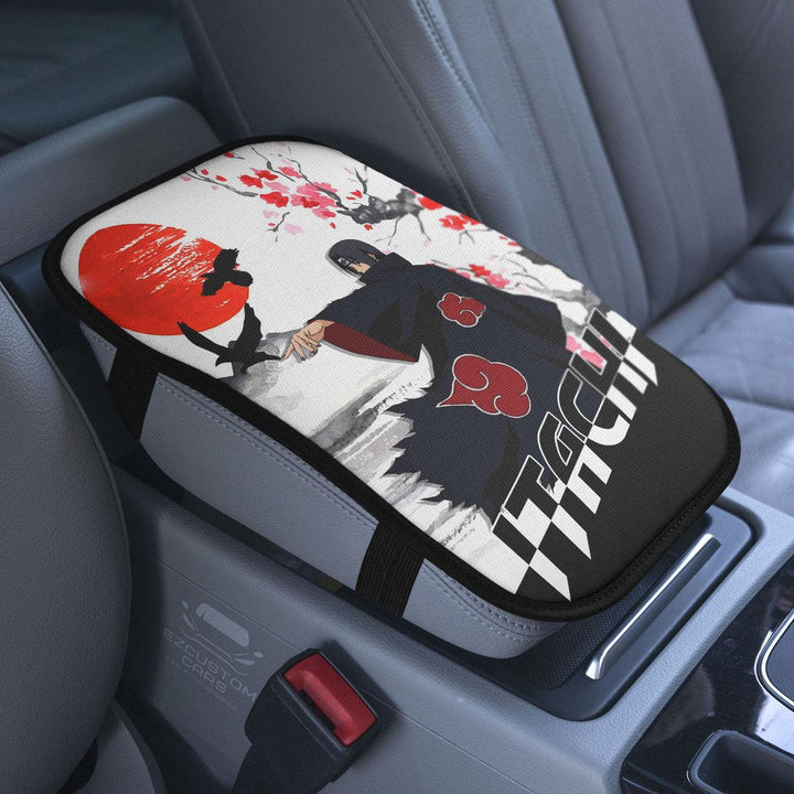Itachi Akatsuki Center Console Armrest Cover Custom Naruto Car Accessories - EzCustomcar - 1