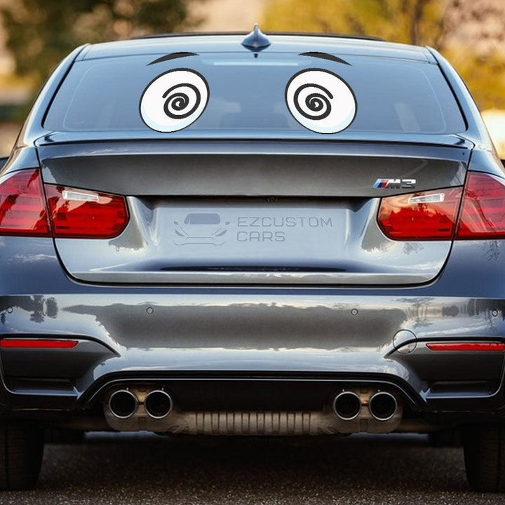Bewildered Eyes Car Sticker Custom Cartoon Car Accessories - EzCustomcar - 2