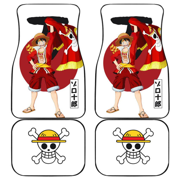 Luffy Car Floor Mats Custom One Piece Luffy Flag Car Accessories-ezcustomcar-1