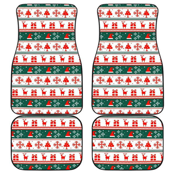 Christmas Car Accessories Custom Car Floor Mats Knitted Christmas Pattern - EzCustomcar - 1