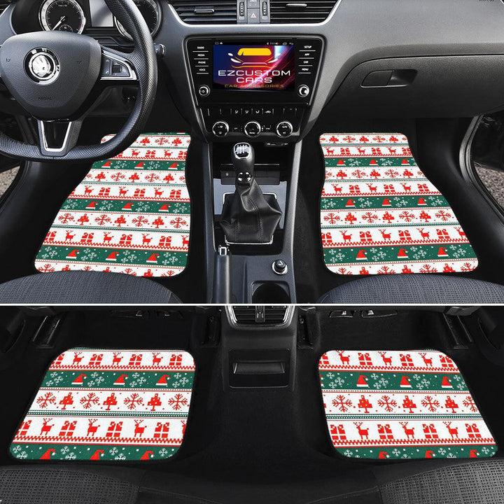 Christmas Car Accessories Custom Car Floor Mats Knitted Christmas Pattern - EzCustomcar - 2