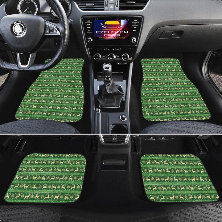 Christmas Car Accessories Custom Car Floor Mats Christmas Deer Pattern - EzCustomcar - 2