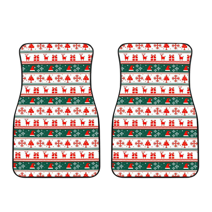 Christmas Car Accessories Custom Car Floor Mats Knitted Christmas Pattern - EzCustomcar - 3