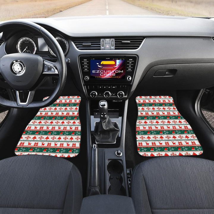 Christmas Car Accessories Custom Car Floor Mats Knitted Christmas Pattern - EzCustomcar - 4