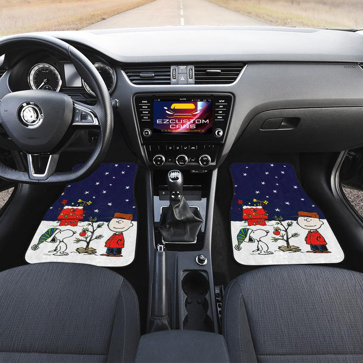 Christmas Car Accessories Custom Car Floor Mats Snoppy Love - EzCustomcar - 4