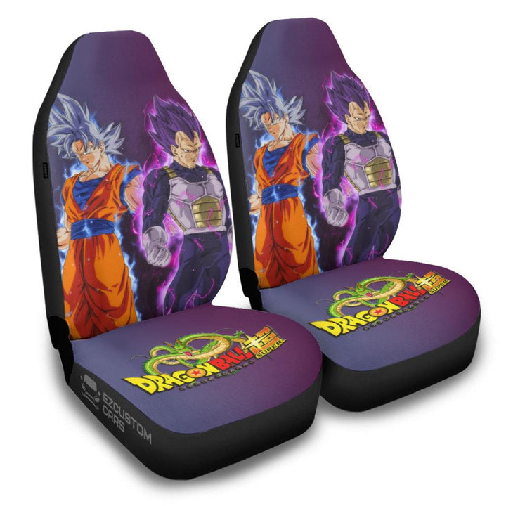 Vegeta Ultra Ego and Goku Ultra Instinct Master Car Seat Covers Custom Dragon Ball Anime Car Accessories - EzCustomcar - 2