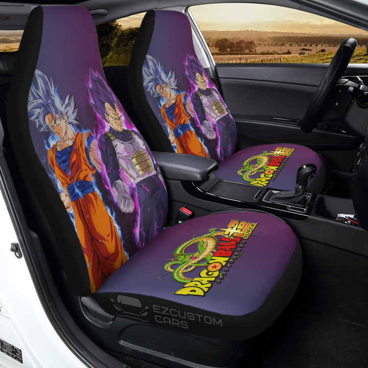 Vegeta Ultra Ego and Goku Ultra Instinct Master Car Seat Covers Custom Dragon Ball Anime Car Accessories - EzCustomcar - 3