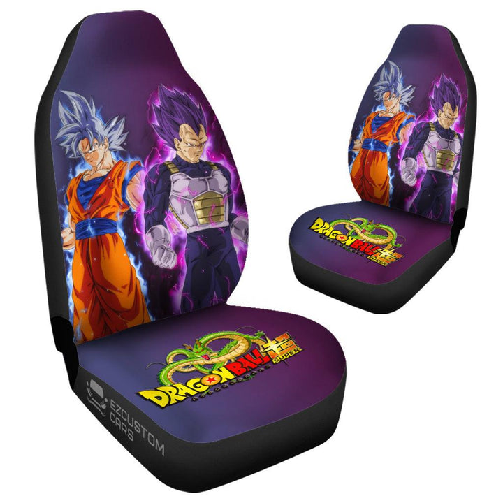 Vegeta Ultra Ego and Goku Ultra Instinct Master Car Seat Covers Custom Dragon Ball Anime Car Accessories - EzCustomcar - 4
