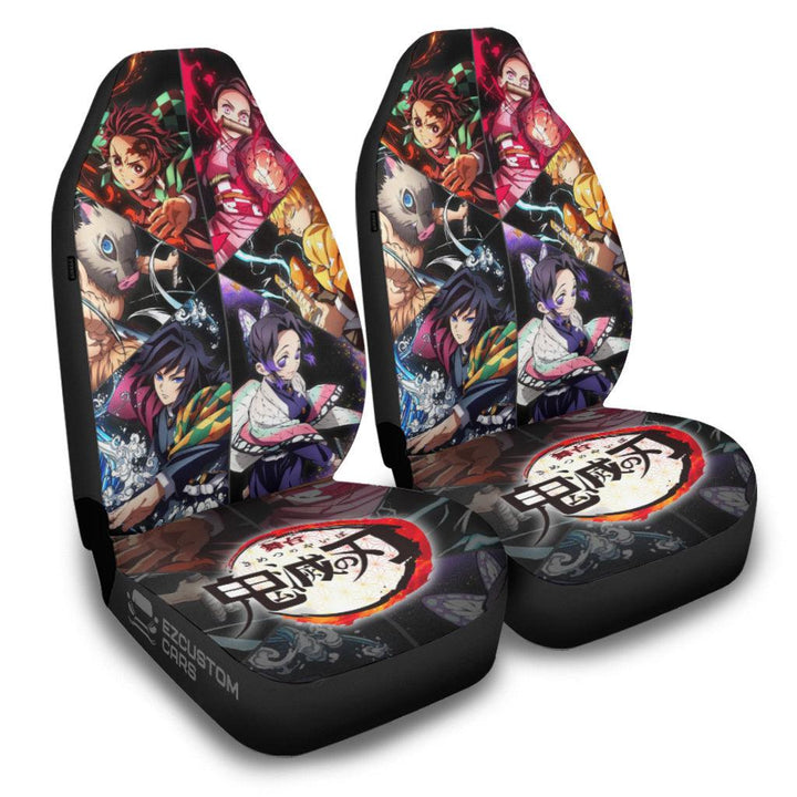 Demon Slayer Car Seat Covers Anime Car Accessories Porter Fan Art - EzCustomcar - 2