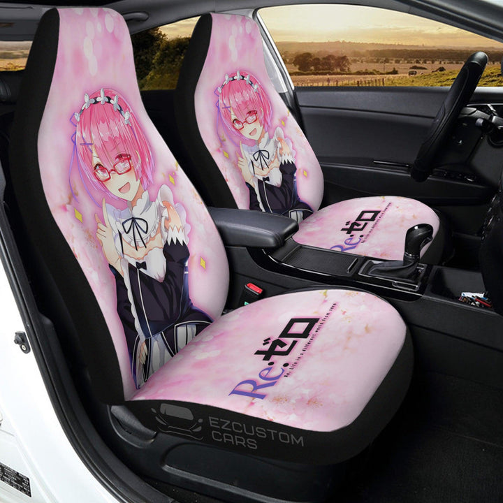 Ram Car Seat Covers Custom ReZero Anime Car Accessories - EzCustomcar - 3