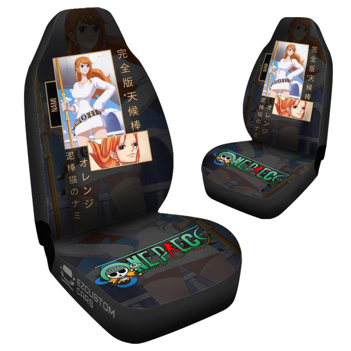 Car Seat Covers Nami Custom One Piece Anime Car Accessories - EzCustomcar - 4