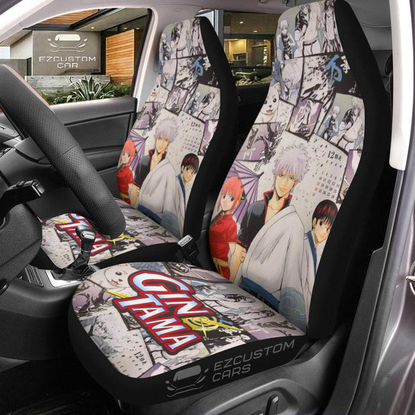 Gintama Car Seat Covers Anime Car Accessories Mixed Manga Style - EzCustomcar - 1