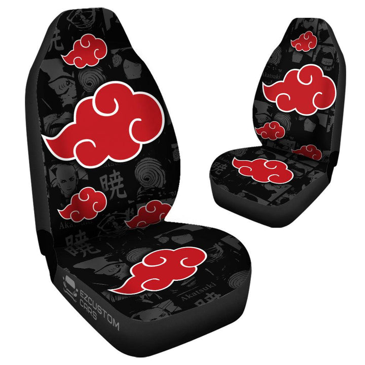 Akatsuki Cloud Car Seat Covers Naruto Car Accessories Custom Anime Decoration - EzCustomcar - 4