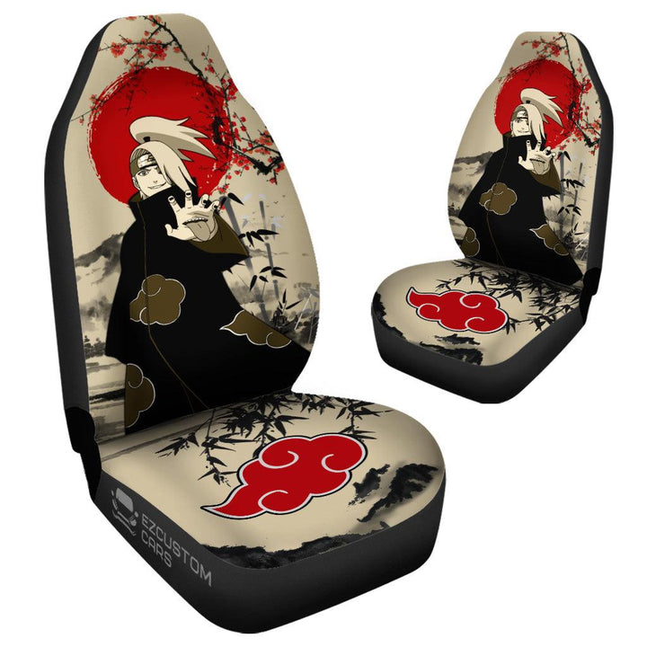 Akatsuki Car Accessories Anime Car Seat Covers Pain Mix Antique Artwork - EzCustomcar - 3