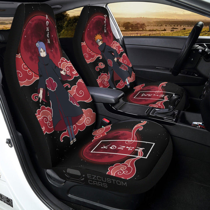 Akatsuki Car Accessories Anime Car Seat Covers Pain and Konan - EzCustomcar - 3