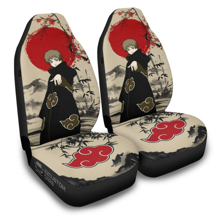 Akatsuki Car Accessories Anime Car Seat Covers Sasori Mix Antique Artwork - EzCustomcar - 1