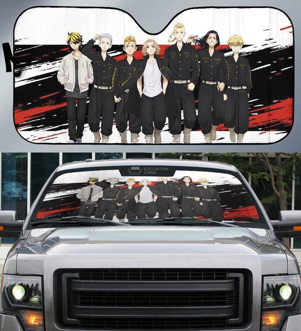Manji Gang Car Sun Shade Custom Tokyo Revenger Anime Car Accessories - EzCustomcar - 1