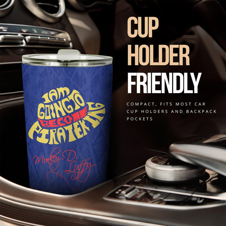 Monkey D. Luffy Stainless Steel Tumbler Custom Luffy Quote Car Accessories-ezcustomcar-1
