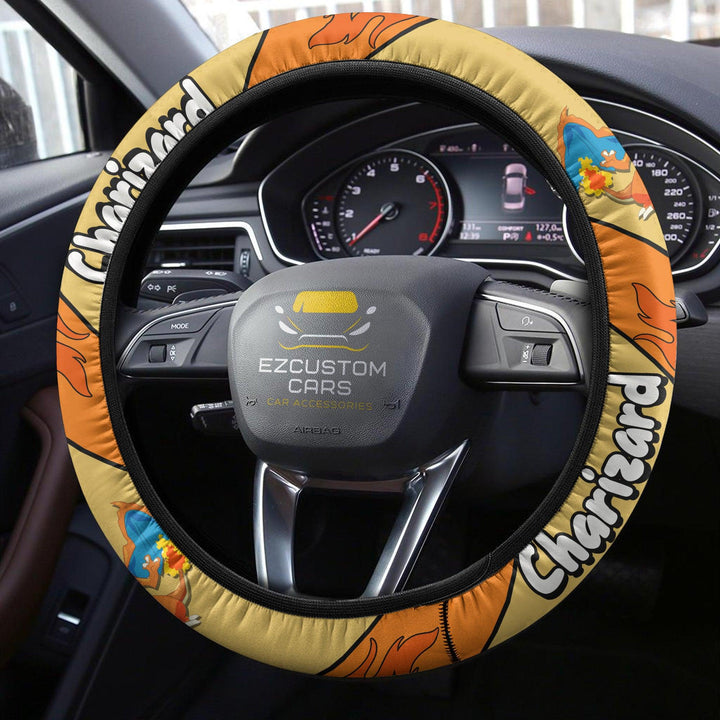 Charizard Steering Wheel Cover Custom Pokemon Anime Car Accessories - EzCustomcar - 3