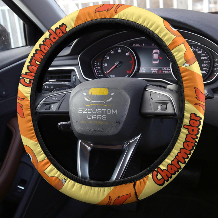 Charmander Steering Wheel Cover Custom Pokemon Anime Car Accessories - EzCustomcar - 3