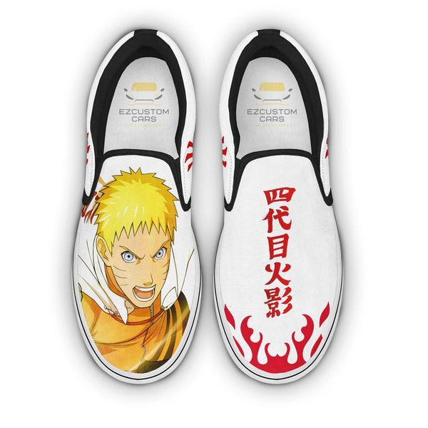 Naruto Hokage Shoes Custom Anime Boruto Classic Slip-On Sneakers - EzCustomcar - 1