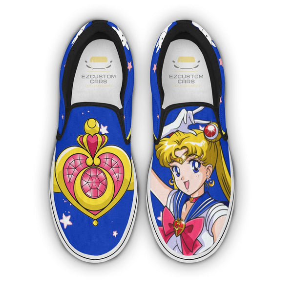 Usagi Tsukino Shoes Sailor Moon Slip On Shoes - EzCustomcar - 1