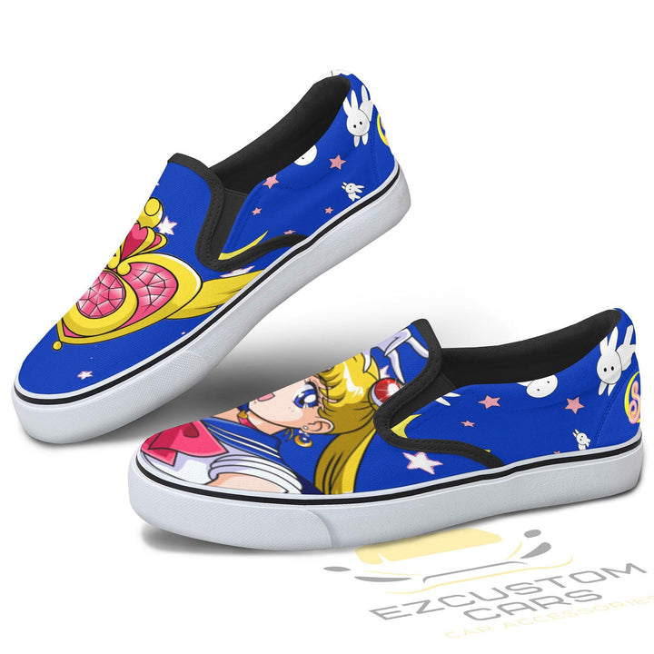 Usagi Tsukino Shoes Sailor Moon Slip On Shoes - EzCustomcar - 2